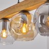 Ripoll Hanglamp, Kogellampje, Hanglamp Natuurlijke kleuren, Zwart, 5-lichts