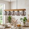 Ripoll Hanglamp, Kogellampje, Hanglamp Natuurlijke kleuren, Zwart, 5-lichts