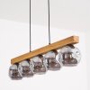 Ripoll Hanglamp, Kogellampje, Hanglamp Natuurlijke kleuren, Zwart, 5-lichts