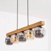 Ripoll Hanglamp, Kogellampje, Hanglamp Natuurlijke kleuren, Zwart, 5-lichts