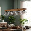 Ripoll Hanglamp, Kogellampje, Hanglamp Natuurlijke kleuren, Zwart, 5-lichts