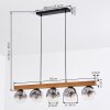 Ripoll Hanglamp, Kogellampje, Hanglamp Natuurlijke kleuren, Zwart, 5-lichts