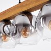 Ripoll Hanglamp, Kogellampje, Hanglamp Natuurlijke kleuren, Zwart, 5-lichts