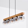 Ripoll Hanglamp, Kogellampje, Hanglamp Natuurlijke kleuren, Zwart, 5-lichts