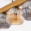 Ripoll Hanglamp, Kogellampje, Hanglamp Natuurlijke kleuren, Zwart, 5-lichts