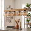 Ripoll Hanglamp, Kogellampje, Hanglamp Natuurlijke kleuren, Zwart, 5-lichts
