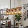 Ripoll Hanglamp, Kogellampje, Hanglamp Natuurlijke kleuren, Zwart, 5-lichts