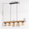 Ripoll Hanglamp, Kogellampje, Hanglamp Natuurlijke kleuren, Zwart, 5-lichts