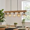 Ripoll Hanglamp, Kogellampje, Hanglamp Natuurlijke kleuren, Zwart, 5-lichts
