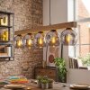 Ripoll Hanglamp, Kogellampje, Hanglamp Natuurlijke kleuren, Zwart, 5-lichts