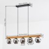 Ripoll Hanglamp, Kogellampje, Hanglamp Natuurlijke kleuren, Zwart, 5-lichts