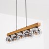 Ripoll Hanglamp, Kogellampje, Hanglamp Natuurlijke kleuren, Zwart, 5-lichts
