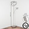 Melak Staande lamp, Leeslamp LED Nikkel mat, 2-lichts