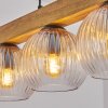 Koyoto Hanglamp, Kogellampje, Hanglamp Natuurlijke kleuren, Zwart, 5-lichts