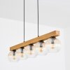 Koyoto Hanglamp, Kogellampje, Hanglamp Natuurlijke kleuren, Zwart, 5-lichts