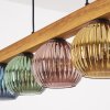 Koyoto Hanglamp, Kogellampje, Hanglamp Natuurlijke kleuren, Zwart, 5-lichts