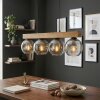 Ripoll Hanglamp, Kogellampje, Hanglamp Natuurlijke kleuren, Zwart, 4-lichts