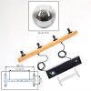 Ripoll Hanglamp, Kogellampje, Hanglamp Natuurlijke kleuren, Zwart, 4-lichts