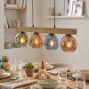 Ripoll Hanglamp, Kogellampje, Hanglamp Natuurlijke kleuren, Zwart, 4-lichts