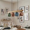 Ripoll Hanglamp, Kogellampje, Hanglamp Natuurlijke kleuren, Zwart, 4-lichts