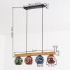 Ripoll Hanglamp, Kogellampje, Hanglamp Natuurlijke kleuren, Zwart, 4-lichts