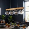 Koyoto Hanglamp, Kogellampje, Hanglamp Natuurlijke kleuren, Zwart, 4-lichts