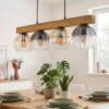 Koyoto Hanglamp, Kogellampje, Hanglamp Natuurlijke kleuren, Zwart, 4-lichts