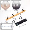 Koyoto Hanglamp, Kogellampje, Hanglamp Natuurlijke kleuren, Zwart, 4-lichts