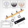 Koyoto Hanglamp, Kogellampje, Hanglamp Natuurlijke kleuren, Zwart, 4-lichts