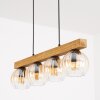 Koyoto Hanglamp, Kogellampje, Hanglamp Natuurlijke kleuren, Zwart, 4-lichts