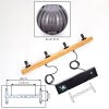 Koyoto Hanglamp, Kogellampje, Hanglamp Natuurlijke kleuren, Zwart, 4-lichts
