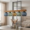 Koyoto Hanglamp, Kogellampje, Hanglamp Natuurlijke kleuren, Zwart, 5-lichts