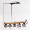 Koyoto Hanglamp, Kogellampje, Hanglamp Natuurlijke kleuren, Zwart, 5-lichts