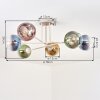 Koyoto Plafondlamp, Kogellampje 78 cm Zandkleurig, 6-lichts