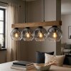 Ripoll Hanglamp, Kogellampje, Hanglamp Natuurlijke kleuren, Zwart, 4-lichts