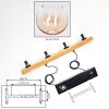 Koyoto Hanglamp, Kogellampje, Hanglamp Natuurlijke kleuren, Zwart, 4-lichts