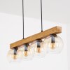 Koyoto Hanglamp, Kogellampje, Hanglamp Natuurlijke kleuren, Zwart, 4-lichts