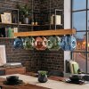 Ripoll Hanglamp, Kogellampje, Hanglamp Natuurlijke kleuren, Zwart, 5-lichts
