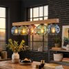 Ripoll Hanglamp, Kogellampje, Hanglamp Natuurlijke kleuren, Zwart, 5-lichts
