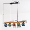 Ripoll Hanglamp, Kogellampje, Hanglamp Natuurlijke kleuren, Zwart, 5-lichts