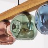 Ripoll Hanglamp, Kogellampje, Hanglamp Natuurlijke kleuren, Zwart, 5-lichts