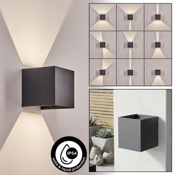 Tamarin Wandlamp voor buiten, Licht omhoog & omlaag, Wandlamp LED Antraciet, 1-licht