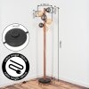 Lorin Staande lamp LED Donkerbruin, Natuurlijke kleuren, Zwart, 6-lichts