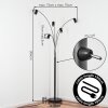 Javel Staande lamp Zwart, 5-lichts