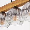 Ripoll Hanglamp, Kogellampje, Hanglamp Natuurlijke kleuren, Zwart, 5-lichts