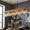 Ripoll Hanglamp, Kogellampje, Hanglamp Natuurlijke kleuren, Zwart, 5-lichts