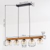 Ripoll Hanglamp, Kogellampje, Hanglamp Natuurlijke kleuren, Zwart, 5-lichts