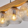 Ripoll Hanglamp, Kogellampje, Hanglamp Natuurlijke kleuren, Zwart, 5-lichts