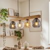 Koyoto Hanglamp, Kogellampje, Hanglamp Natuurlijke kleuren, Zwart, 4-lichts