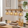 Koyoto Hanglamp, Kogellampje, Hanglamp Natuurlijke kleuren, Zwart, 4-lichts